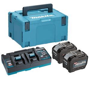 Set Cargador Dc40rb con Batería Bl4080x2un en Makpac (Type3) - 191j97-1 (Makita)