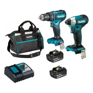 Kit Makita Taladro Perc Dhp485 +atornillador Imp Dtd155 - DLX2286X MAKITA